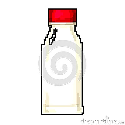 milk yogurt package game pixel art vector illustration Vector Illustration