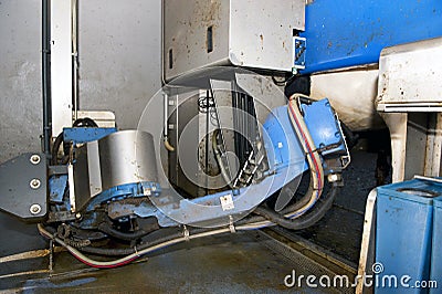 Milking robot Stock Photo