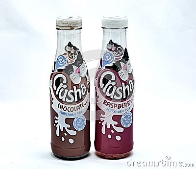 Milkshake Crusha, the milkshake additive Editorial Stock Photo