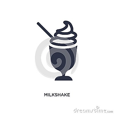 milkshake icon on white background. Simple element illustration from summer concept Vector Illustration