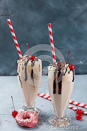 Milkshake (smoothie) Stock Photo