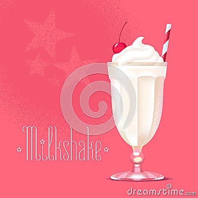 Milkshake vector illustration, design element Vector Illustration