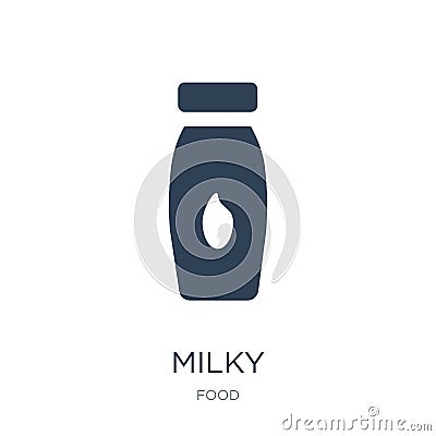 milky icon in trendy design style. milky icon isolated on white background. milky vector icon simple and modern flat symbol for Vector Illustration