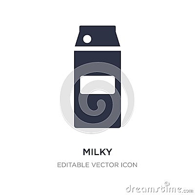 milky icon on white background. Simple element illustration from Food concept Vector Illustration