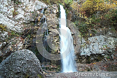 Milky waterfall Stock Photo
