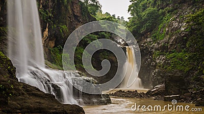 Milky Waterfall Stock Photo