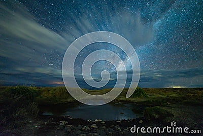 Milky way in Atacama desert Stock Photo