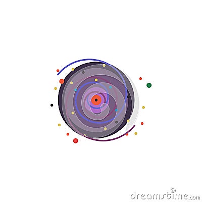 Milky way colored icon. Element of space illustration. Signs and symbols icon can be used for web, logo, mobile app, UI, UX Vector Illustration