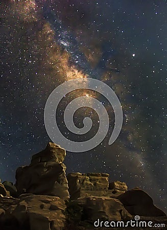 Milky Way galaxy appears in the beautiful sky Stock Photo
