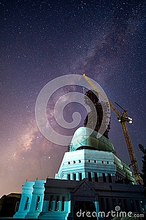 Night sky with milky way galaxy Editorial Stock Photo