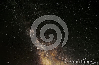 The Milky Way galaxy core in natural color Stock Photo