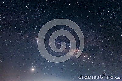 Milky way galaxy with stars and space dust in the universe, Long Stock Photo