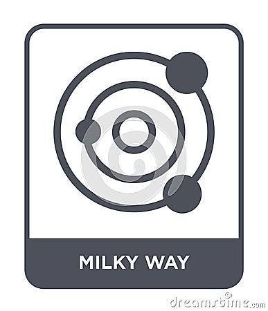 milky way icon in trendy design style. milky way icon isolated on white background. milky way vector icon simple and modern flat Vector Illustration