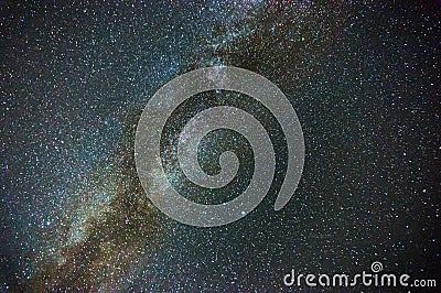 Milky way in night sky Stock Photo