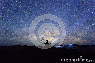 milky way on the sky Stock Photo