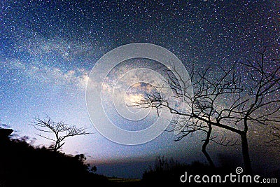 milky way on the sky Stock Photo