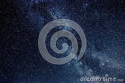 Milky Way and starry sky with clouds Stock Photo