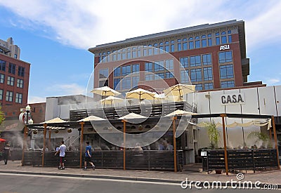 A Mill Avenue Street Scene, Tempe, Arizona Editorial Stock Photo