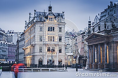 Mill Colonnade in Karlovy Vary Stock Photo