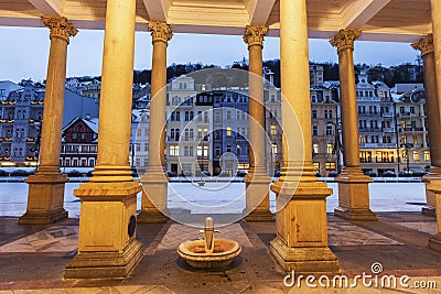 Mill Colonnade in Karlovy Vary Stock Photo