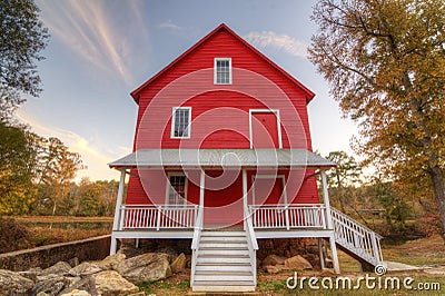 Mill on a Dam Stock Photo