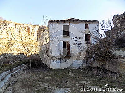 Mill and ruins- Alhama de Granada Editorial Stock Photo