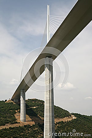 Millau viaduct / Viaduc de Millau Editorial Stock Photo