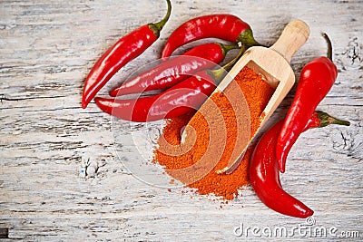 Milled red chili pepper Stock Photo
