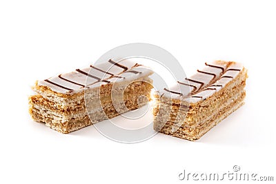 Millefoglie or French mille-feuille Stock Photo