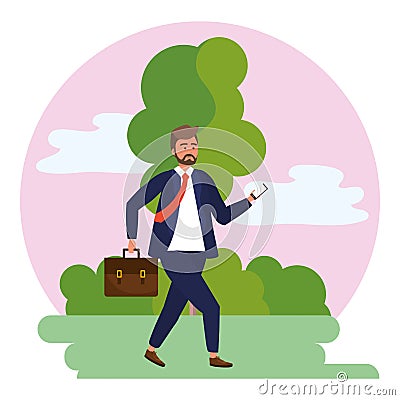 Millennial person stylish outfit background frame Vector Illustration