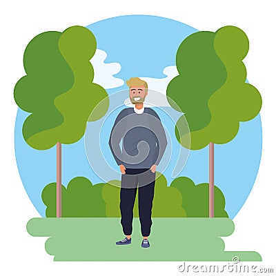 Millennial person stylish outfit background frame Vector Illustration