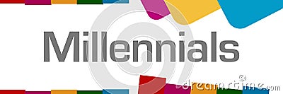 Millennials Colorful Abstract Shapes Background Stock Photo