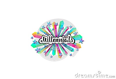 Millennials. Handwritten phrase. Lettering. Vector Illustration