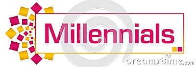 Millennials Pink Gold Circular Bar Stock Photo