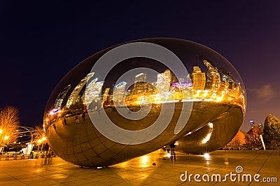 The Millennium Park in downtown Chicago Editorial Stock Photo