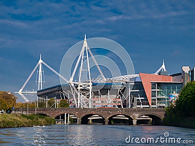 The Millennium Stadium / Principality Stadium in Cardiff, Wales, UK Editorial Stock Photo