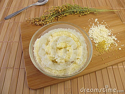 Millet porridge Stock Photo