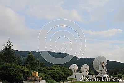 Millimeter array of Nobeyama radio observatory Stock Photo