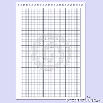 Millimeter graph paper grid. Abstract squared background. Geometric pattern for school, technical engineering line scale Vector Illustration