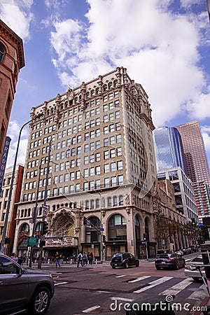 Million Dollar Theatre with a Halloween-themed. Editorial Stock Photo