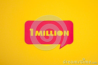 The 1 million sign Stock Photo