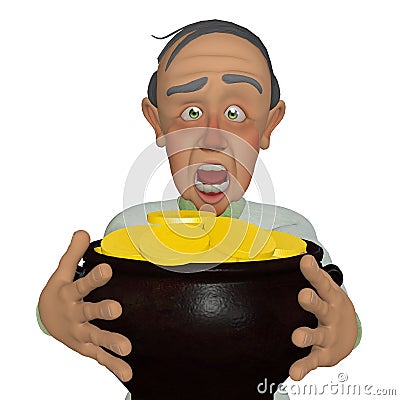 Millionaire man Cartoon Illustration