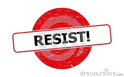 Resist stamp on white Stock Photo