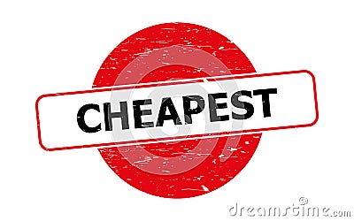 Cheapest stamp on white Stock Photo