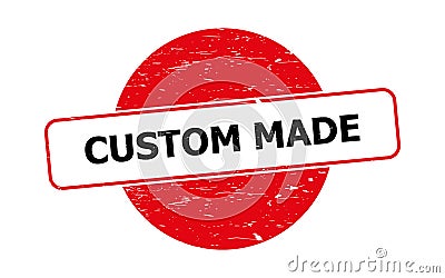 Custom made stamp on white Stock Photo