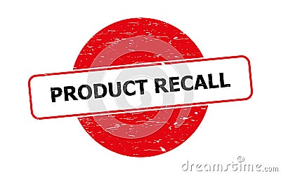 Product recall stamp on white Stock Photo