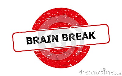 Brain break stamp on white Stock Photo