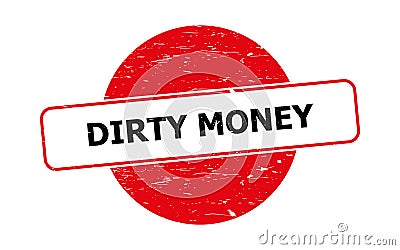 Dirty money stamp on white Stock Photo