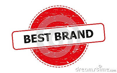 Best brand stamp on white Stock Photo