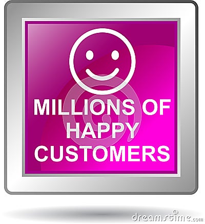 Millions of happy customers Vector Illustration